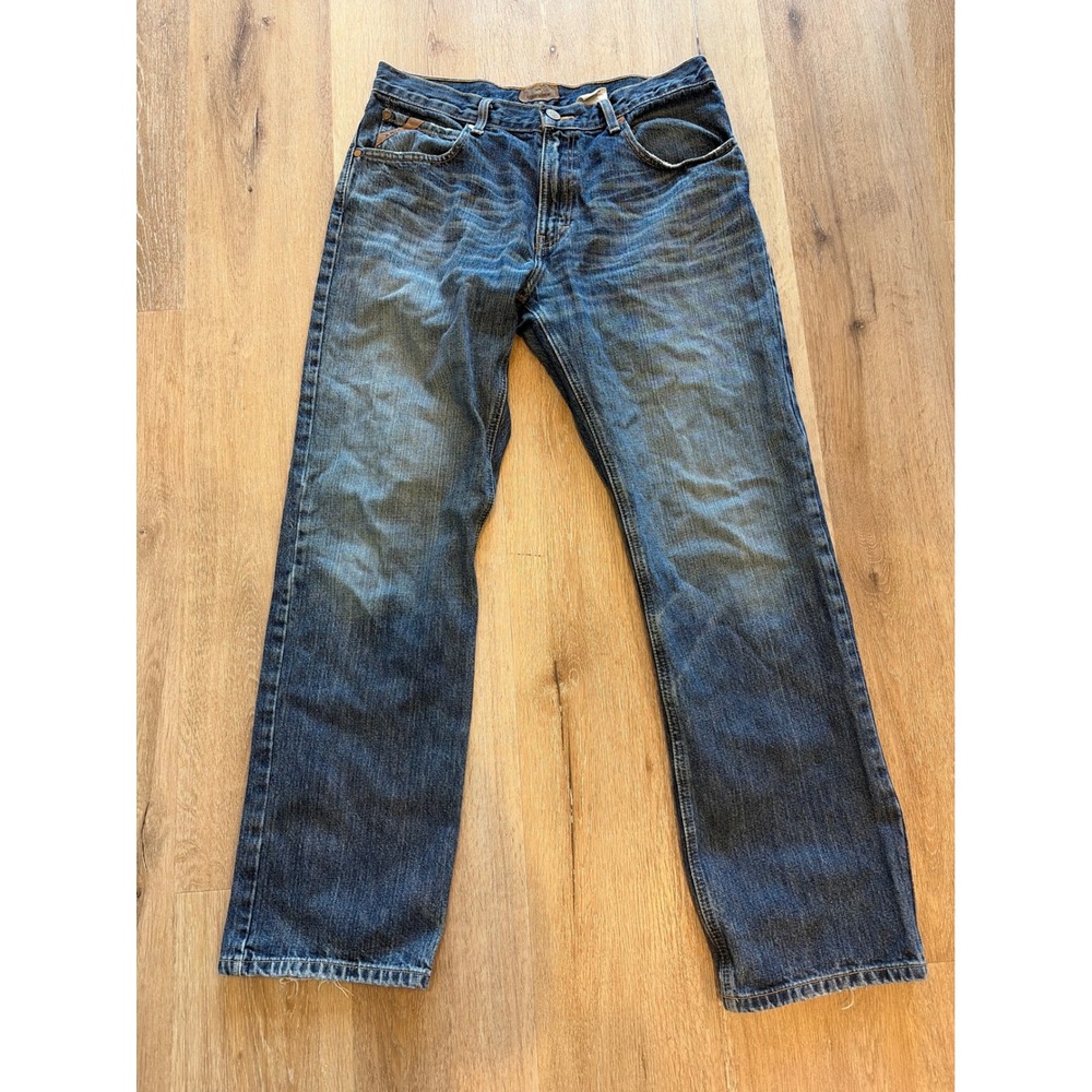 Ariat M2 Relaxed Fit Boot Cut Jeans Mens 33x32 Medium Wash Blue Denim Workwear